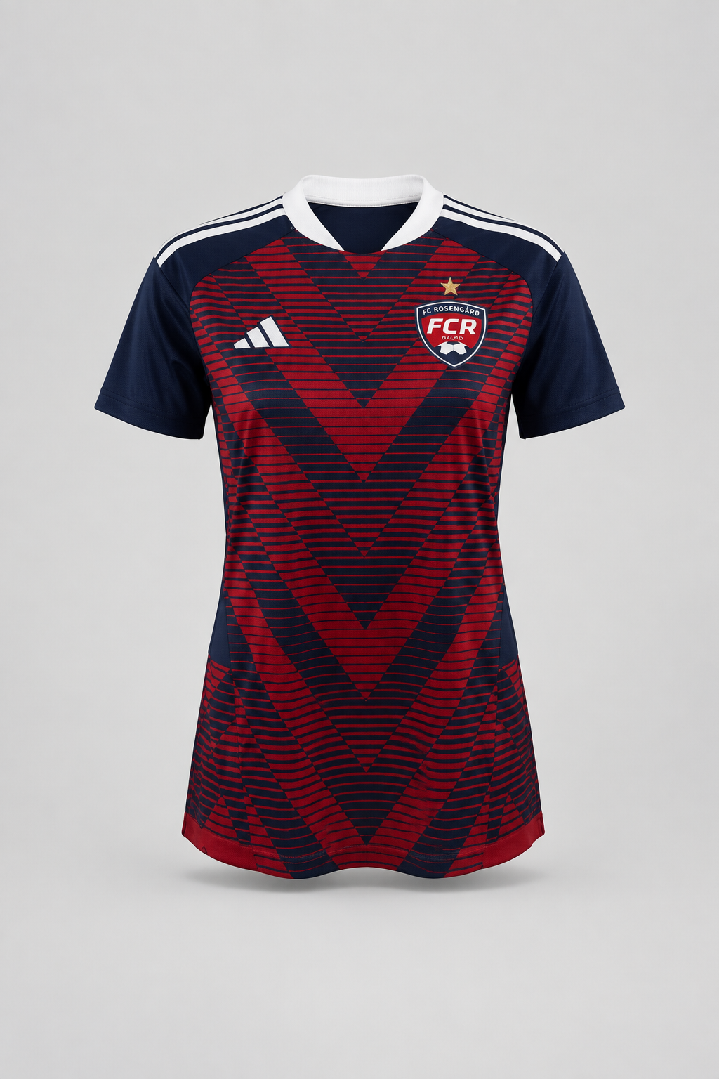 Commercial front-view packshot of the FC Rosengård jersey