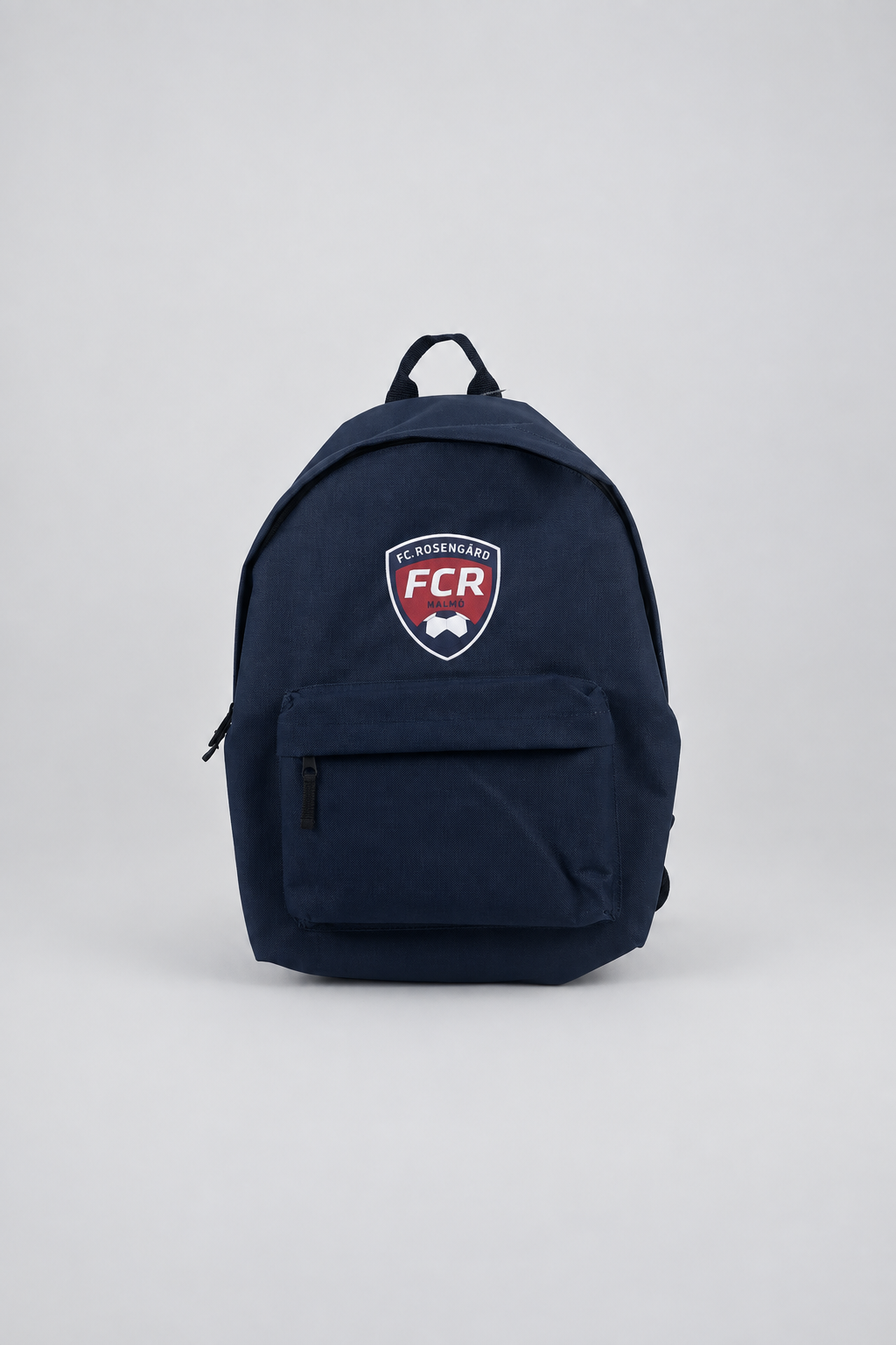 FC Rosengård backpack on a light-gray studio background