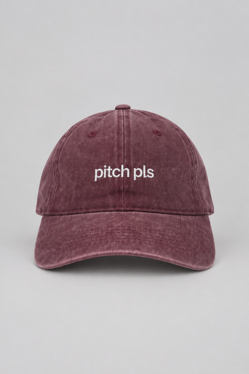 Regenerated front packshot with “pitch pls” as two words and no punctuation